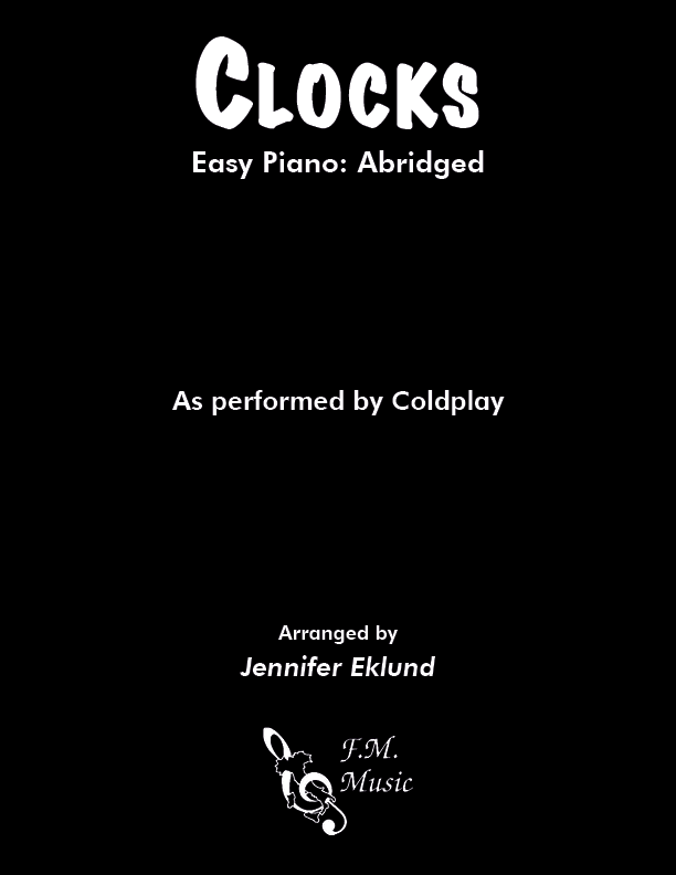 Clocks (Easy Piano Transposed) By Coldplay F.M. Sheet Music Pop